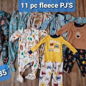 11 pc fleece pajamas